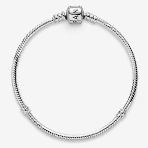 Pandora Moments 925 sterling silver snake chain classic charm bracelet EUC!